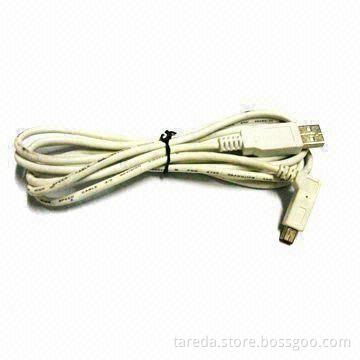 90-degree Mini 5P USB Cables , Customized Lengths are Accepted